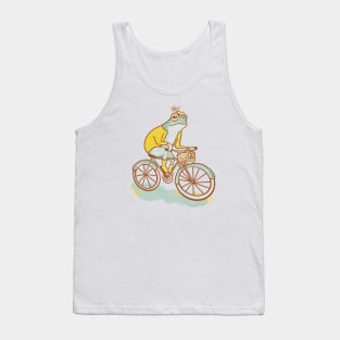 Cottagecore Frog on a Bicycle Tank Top